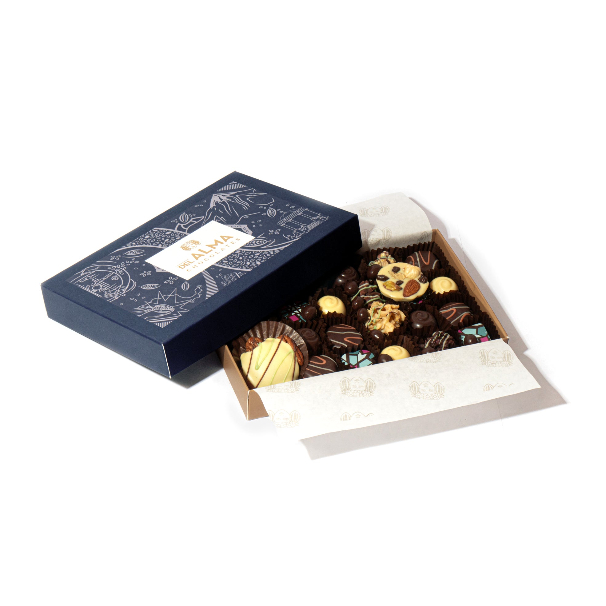 Caja de chocolates artesanales SIN AZÚCAR 350g