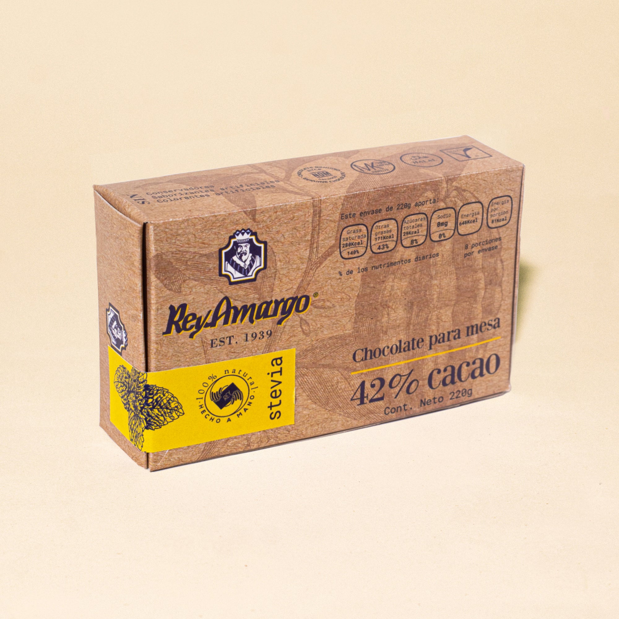 Chocolate para mesa Rey Amargo Edición Stevia
