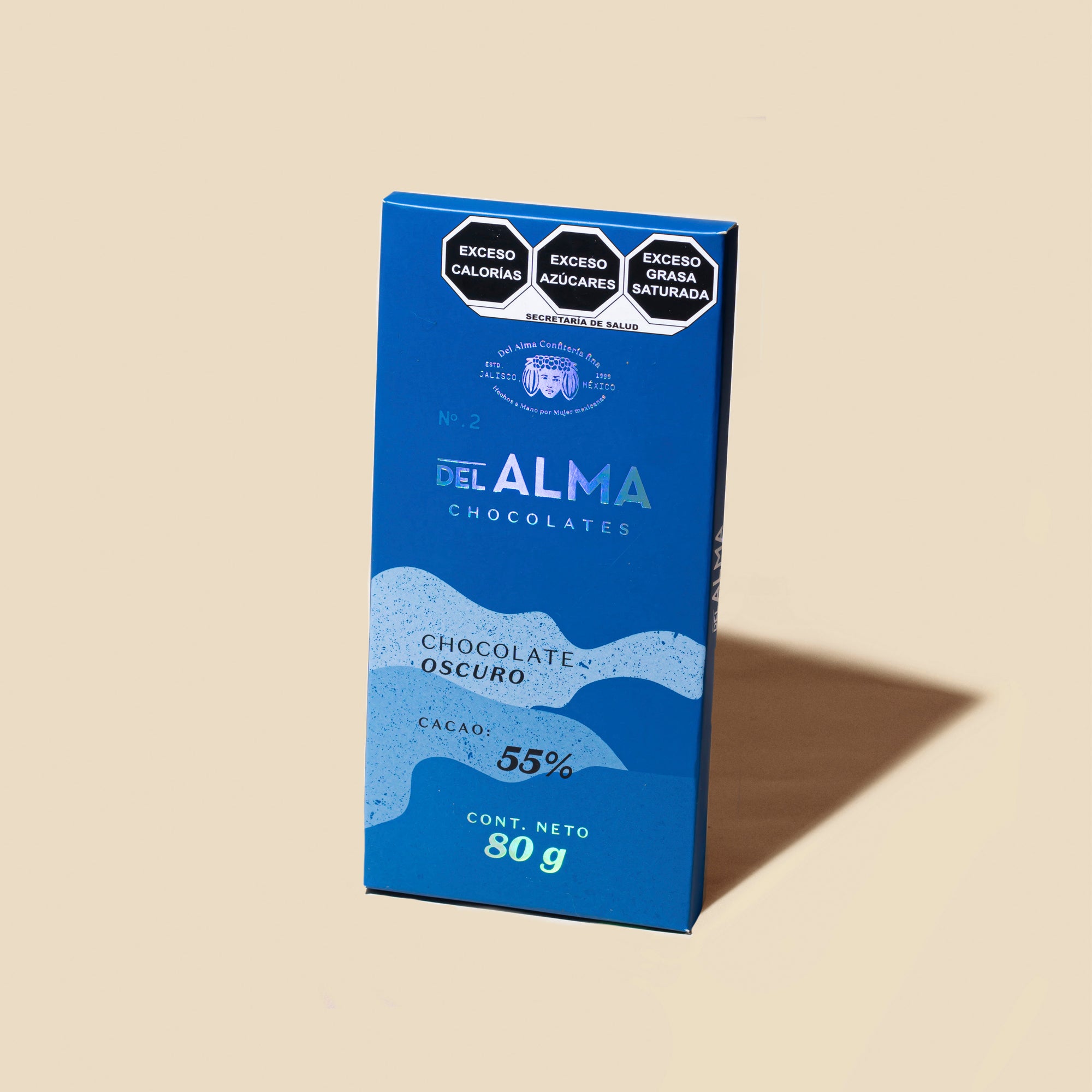 Barra de Chocolate Oscuro 55% Cacao 80gr